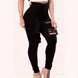Euro - American Trendy Ripped Jeans for Women High - Waisted Skinny Butt - Lifting Slim Fit - Zeprah
