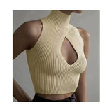 Europe US Sexy Club Hot Sale Women Camisole Hollow Design Tank Crop Top Beauty Breast Muscle Y2K Unisex Vest - Zeprah
