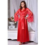 European American Sexy Women's Sleepwear Women's Silk Nightgown Plus Size Nightdress - Zeprah