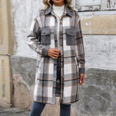 European American Style Autumn Winter Casual Vintage Long Mandarin Collar Poncho Coat - Zeprah