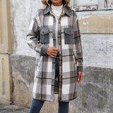 European American Style Autumn Winter Casual Vintage Long Mandarin Collar Poncho Coat - Zeprah