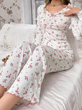 European American Style Autumn Winter Loungewear Sexy Casual Fashion Breathable Knitted Long - Sleeved Women - Zeprah