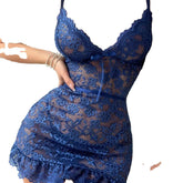 European American Style Slim Fit Camisole Dress Lace Bodycon Sexy Lingerie for Women - Zeprah