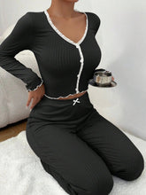 European American Style Women's Loungewear Pajamas Long - Sleeved Long Pants Slim Sexy Solid - Zeprah