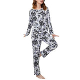 European American Two - Piece Pajamas Set Long - Sleeved Long - Pants Milk Silk Full - Print Cartoon New Autumn - Zeprah