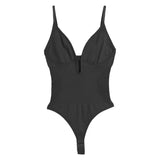 European and American Large Size Body Shaping Deep V Backless Waist Tights Buttocks Shaping Thong One - piece Women's Bodysuit - Zeprah