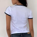 European and American Women's Bow Casual Short - sleeved T-shirt Clothes Simple Slimming Women's T-shirts - Zeprah
