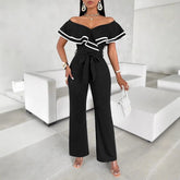 European and American Women's New Temperament Jumpsuit Fashion Wide Leg Pants - Zeprah