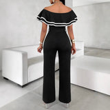 European and American Women's New Temperament Jumpsuit Fashion Wide Leg Pants - Zeprah