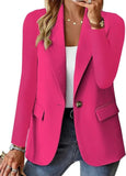 Explosions Autumn Long Sleeve Solid Color Cardigan Small Suit Jacket Women - Zeprah