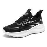 Streamlined Aerodynamic Breathable Mesh Sports Running Shoes with Shock Absorption Lightweight Sole