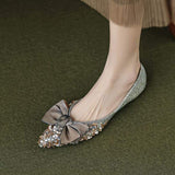 Elegant Wholesale Ladies Flat Dress Shoes- Fashion Low Heel Loafers with Pointed Toes
