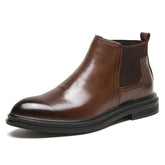 Quality Ankle PU Leather Chelsea Boots Comfortable Durable Classic Design Men Dress Shoes