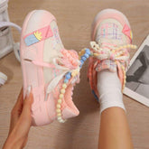 Chaussures De Femme Purple Trendy Women's Fashion Mujer Platform Sneakers Casual Shoes