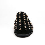Rivet Upper Unique Design Comfortable Slippers Fashion Half Shoes for Men Mules Summer Slip on