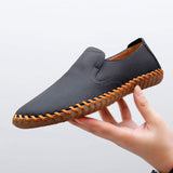 Pointed Toe Lightweight Slip on Comfortable Casual Shoes Good Quality Hot Selling Handmade Men Genuine Leather Shoes