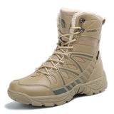 Men's Shoes Tactical Boots Training Boots Training Boots Autumn Winter High-top Laces Large Size Outdoor Hiking Mountaineering