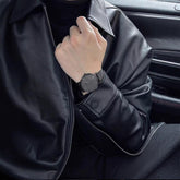 Men Black Lapel Faux Leather Jacket Loose Oversized Zip up Casual Motorcycle Coat Daily Streetwear Outerwear