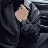 Men Black Lapel Faux Leather Jacket Loose Oversized Zip up Casual Motorcycle Coat Daily Streetwear Outerwear
