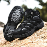 Professional High Top Ankle Hiking Shoes for Men Winter Autumn Genuine Leather Outdoor Boots Size US 13 EU 47 Lightweight Summer