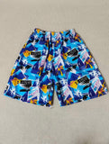 Men's Plus Size Beach Canvas Casual Mid Waist Quick-dry Breathable Loose Fit Cropped Shorts Floral Athleisure Pants