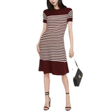 Simple Long Hip Skirt Solid Midi Dress Classic Sweater Dresses