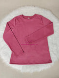 2025 Autumn Winter Women's Light Fleece Round Neck Long Sleeve T-Shirt Base Layer Pullover Fashionable Inner Wear
