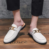 Breathable Backless Half Loafers Dress Shoes Summer Men Casual Shoes Sandals