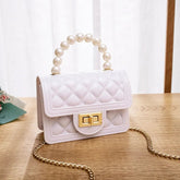 Fashion Candy Color Kid Handbag Single Shoulder Bag Crossbody Cute Mini Clear Jelly Purse - Zeprah