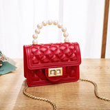 Fashion Candy Color Kid Handbag Single Shoulder Bag Crossbody Cute Mini Clear Jelly Purse - Zeprah