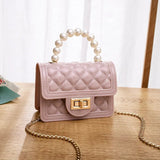 Fashion Candy Color Kid Handbag Single Shoulder Bag Crossbody Cute Mini Clear Jelly Purse - Zeprah