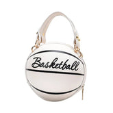Fashion Women's Mini Tote Handbags Creative Basketball Inspired Shoulder Messenger Bag with Zipper Closure Small Personalities - Zeprah