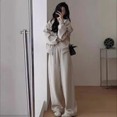 Fashionable Autumn/Winter Hoodie Sportswear Set for Women: Hooded Top & WideLeg Pants Women's Sports Casual Two - Piece Set - Zeprah