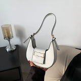 Fashionable Shoulder Bag Versatile Chic Armpit Bag Popular Moon - Shaped Bag - Zeprah