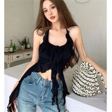 Fashionable Sleeveless Tops Irregular Streamer Basic tank Top Innocent - Seductive Style Women's Tanks Camis - Zeprah