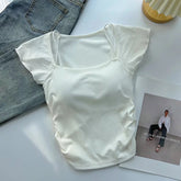 Fashionable tank Slim - fit Plain Sleeveless Tops Modern Going Out Tops - Zeprah