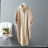 Fashionable Tunic Simple New Design Woman's Shirt Bestselling Plus Size Long - Line Shirt - Zeprah