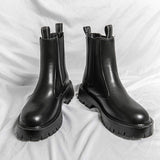 Thick Sole Height Increasing High Top Summer Winter Snow Boots Men Chelsea Boots