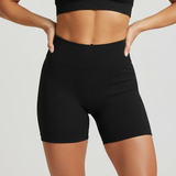 Seamless High-Waist Ribbed Biker Shorts