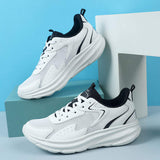 Streamlined Aerodynamic Breathable Mesh Sports Running Shoes with Shock Absorption Lightweight Sole