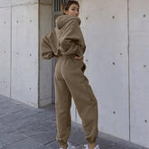 Fitness Apparel High Quality Gym Crop Top Women Crop Hoodies No String Sweatpants Tracksuits Set - Zeprah