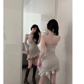 Flounce Women's Dresses Innocent - Seductive Style Hip Skirt Simple Ball Gown - Zeprah