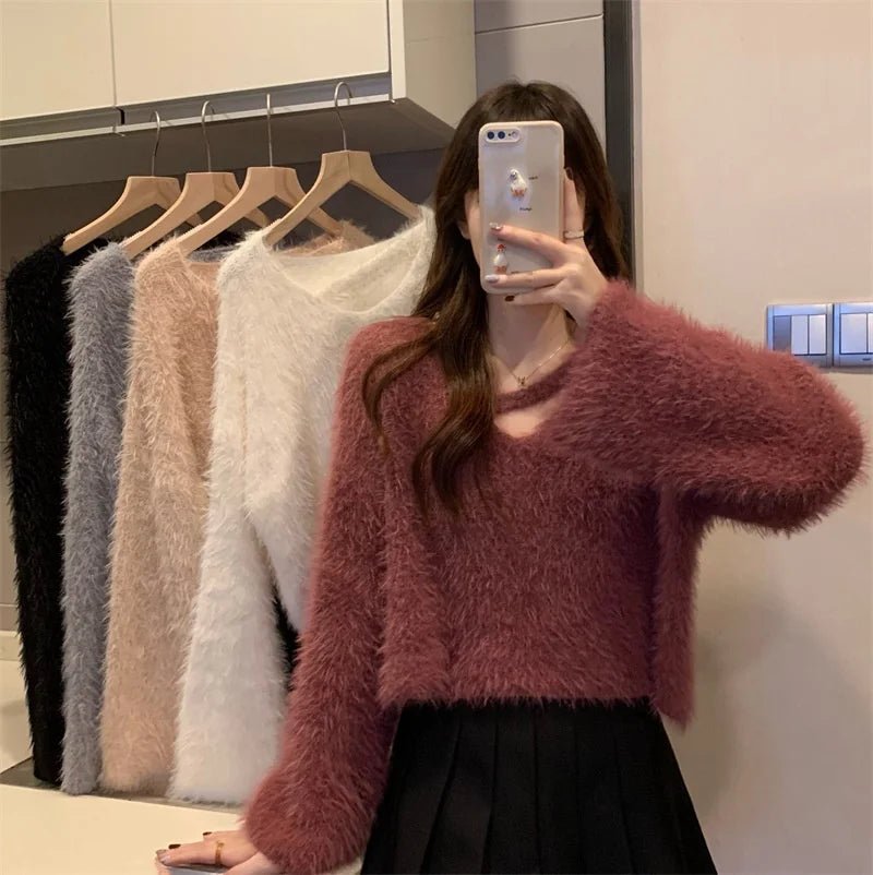 Fluffy Women's Sweaters comfortable Fashionable Ladies' Sweaters - Zeprah