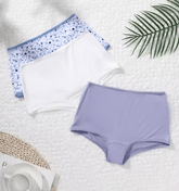 Full Coverage Boyshort Panty – Seamless Design in Periwinkle - Zeprah