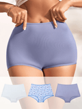 Full Coverage Boyshort Panty – Seamless Design in Periwinkle - Zeprah