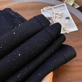 Full of Stars Hot Drill Ice Silk Wide Leg Pants Women Summer High - waisted Straight Leg Casual Wholesale Sweatpants - Zeprah