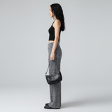 Patterned Plissé Pleated Wide-Leg Pants