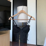 Girl Erogenous Chest Pad Sling Beautiful Back Short Sexy Women's tank Top Female Summer Slim Lace Camsole - Zeprah