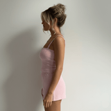 Girls Summer Casual Two - Piece Set , Sleeveless Crop Top & High - Waisted Embroidery Shorts , Above Knee Loungewear with Ruffles (Skinny Fit) - Zeprah