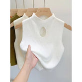 Half - turtleneck Knitted Small Camisole Knitted Tank Top Female Outside Underwear Vest Camisole - Zeprah